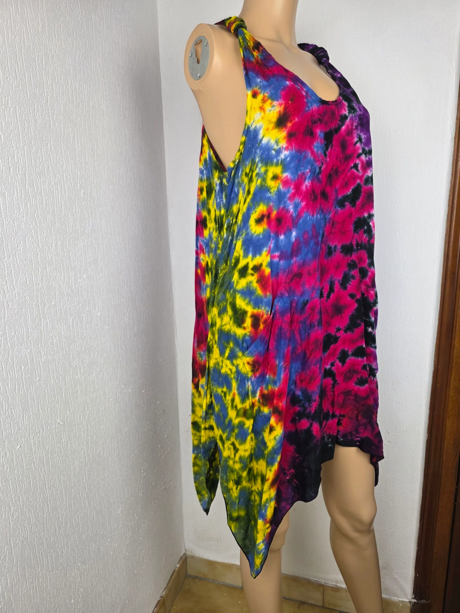 Robe asymétrique tie-dye boho féerique vintage Y2K taille unique